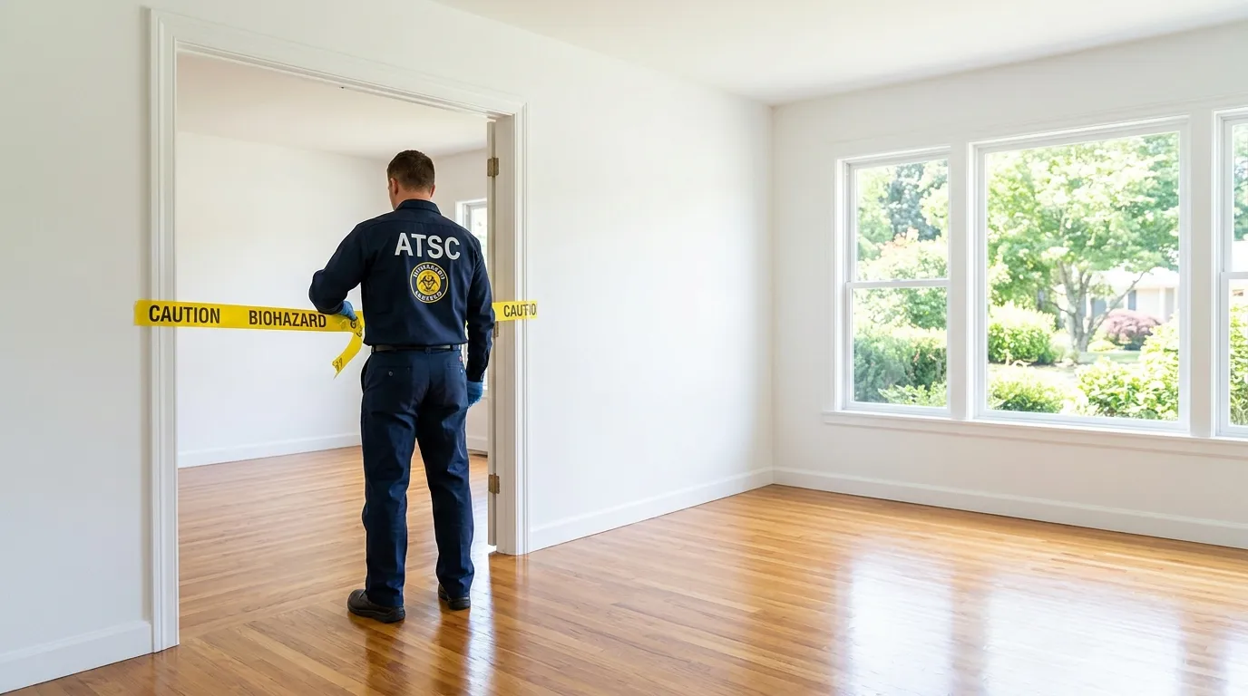 Certified biohazard cleanup crew performing Crime Scene Cleanup in Marshall